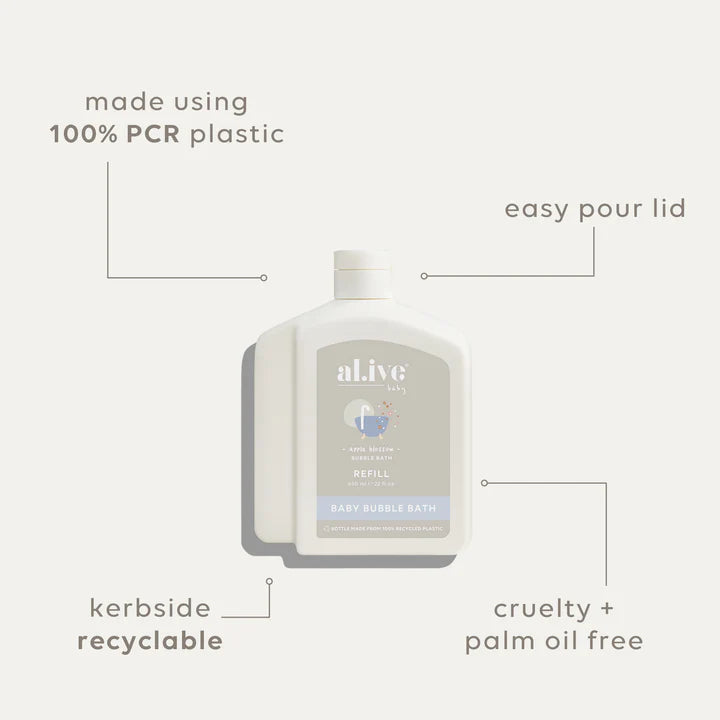 650ml Bubble Bath Refill Apple Blossom