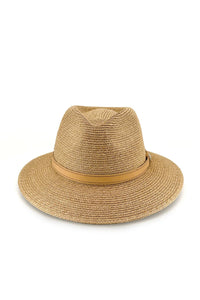 Tully Raffia Fedora | Caramel