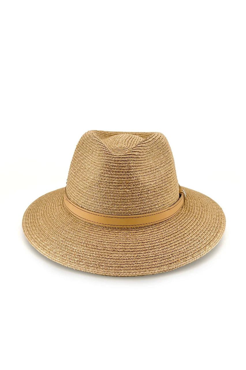 Tully Raffia Fedora | Caramel