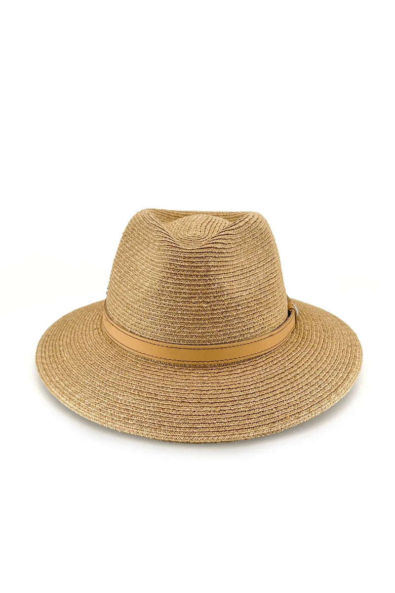 Tully Raffia Fedora | Caramel