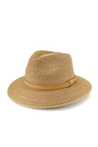 Tully Raffia Fedora | Caramel
