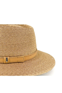 Tully Raffia Fedora | Caramel