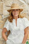 Tully Raffia Fedora | Caramel