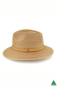 Tully Raffia Fedora | Caramel
