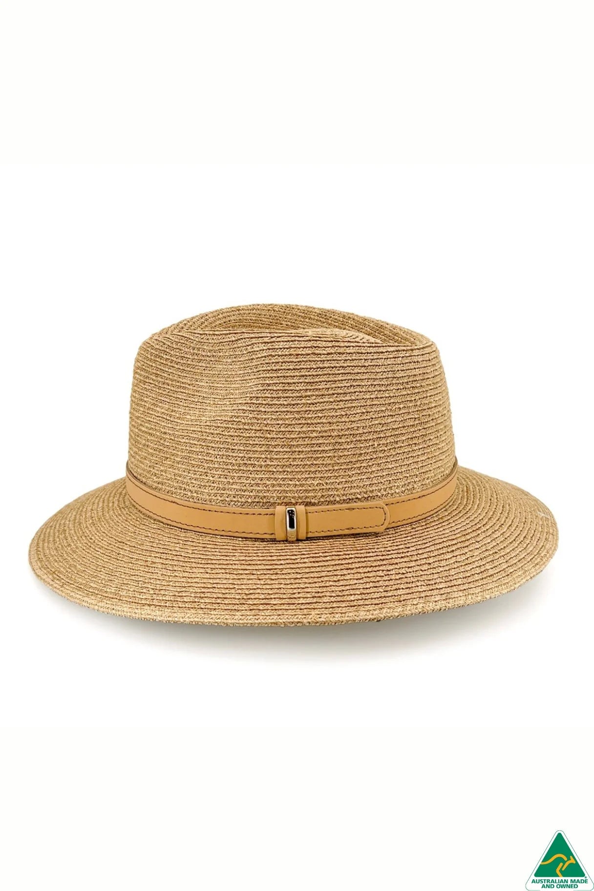 Tully Raffia Fedora | Caramel