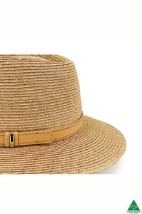 Tully Raffia Fedora | Caramel