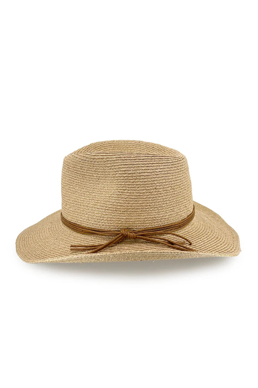 Brampton Raffia Fedora | Caramel