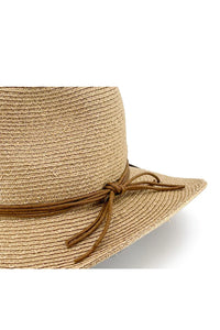 Brampton Raffia Fedora | Caramel
