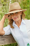 Brampton Raffia Fedora | Caramel