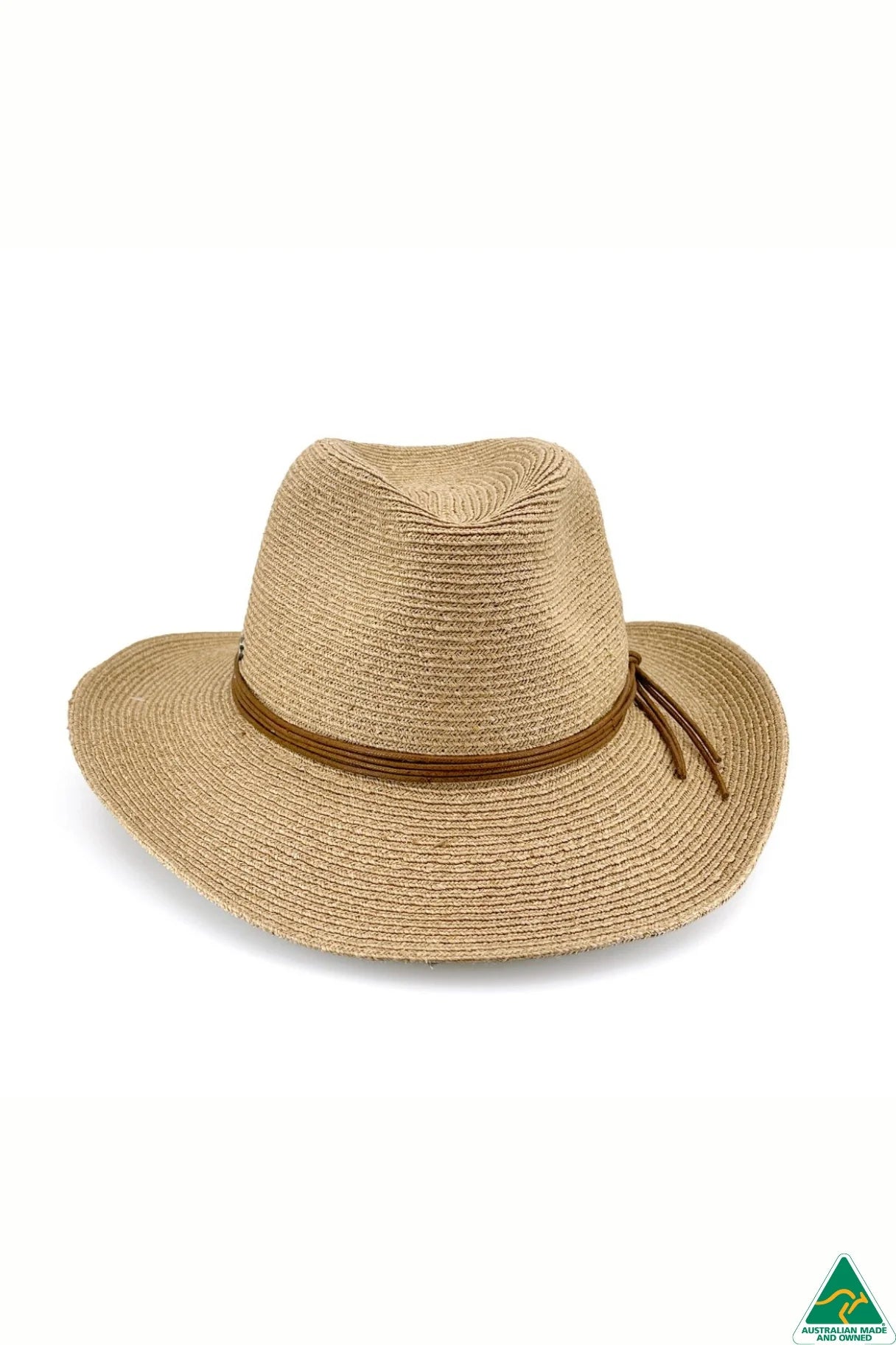 Brampton Raffia Fedora | Caramel