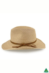 Brampton Raffia Fedora | Caramel