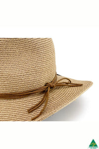 Brampton Raffia Fedora | Caramel