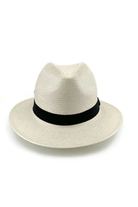 Clarence Glazed Fedora | Straw Ivory