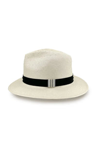 Clarence Glazed Fedora | Straw Ivory