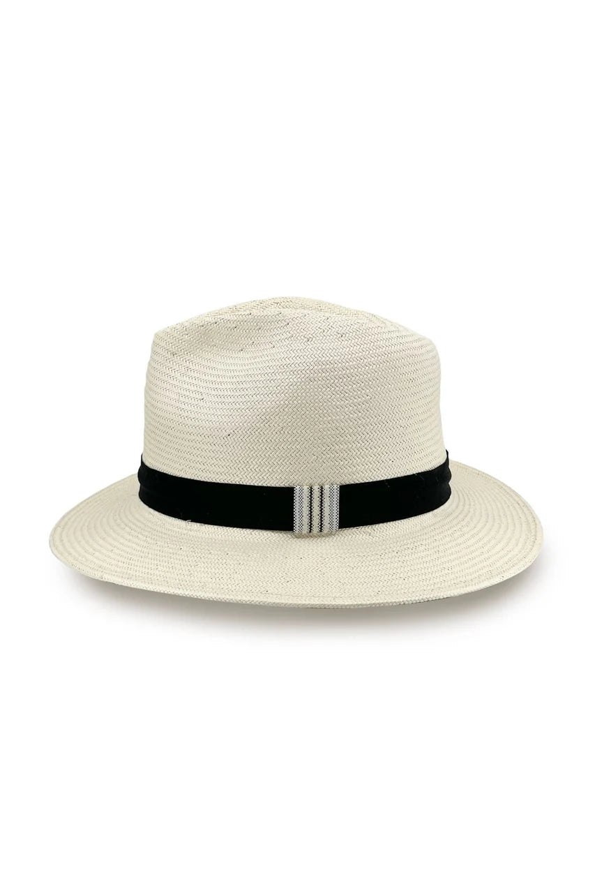 Clarence Glazed Fedora | Straw Ivory