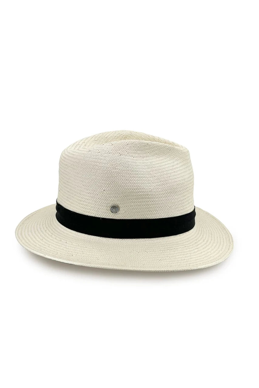 Clarence Glazed Fedora | Straw Ivory