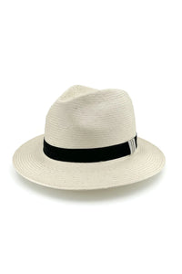 Clarence Glazed Fedora | Straw Ivory