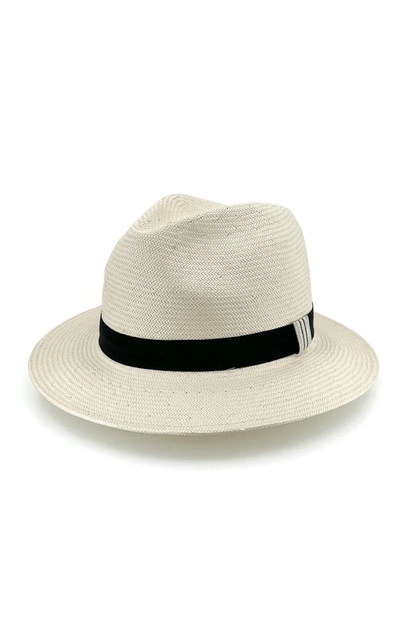 Clarence Glazed Fedora | Straw Ivory