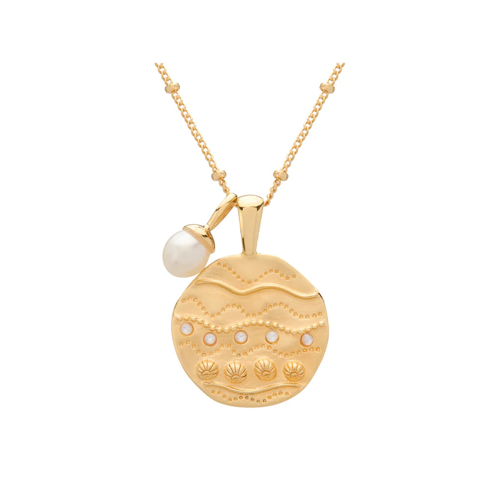 Ocean Dreamer Pendant Necklace | 18 KT Yellow Gold plated