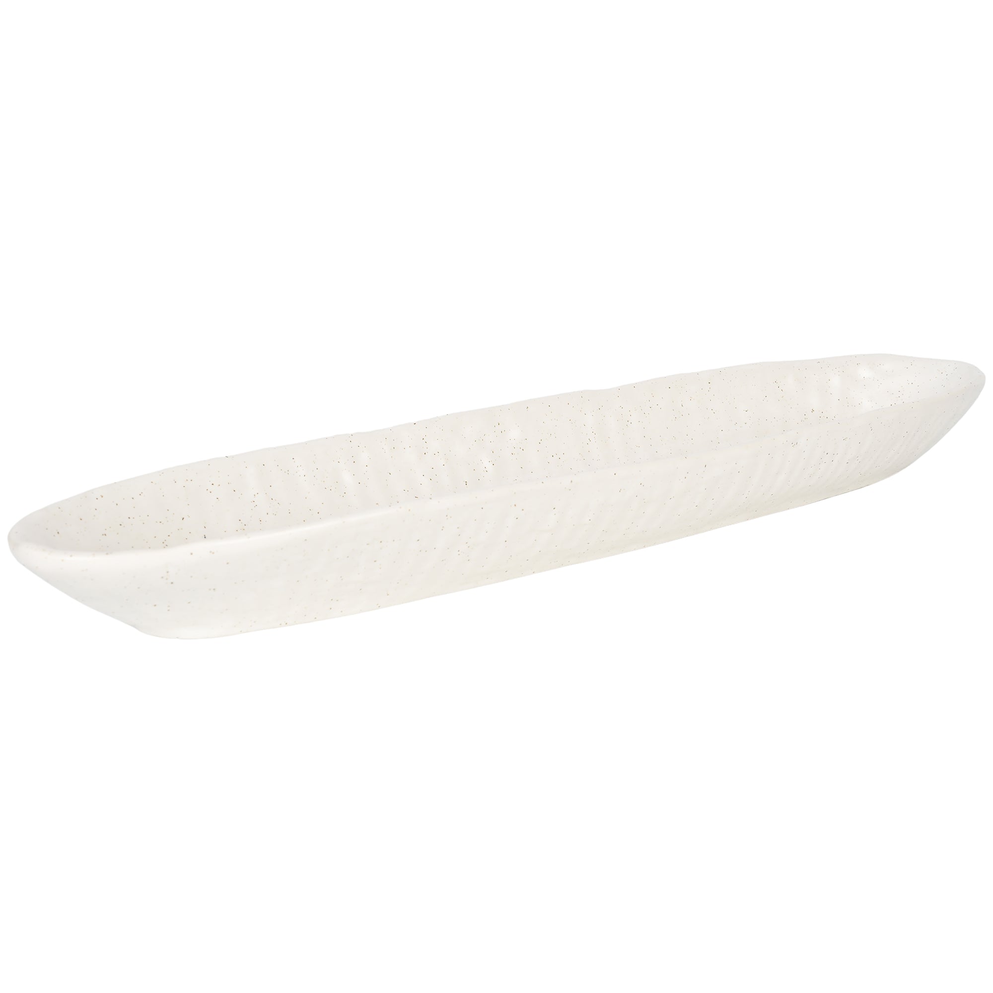 Long Serve Dish Speckle White