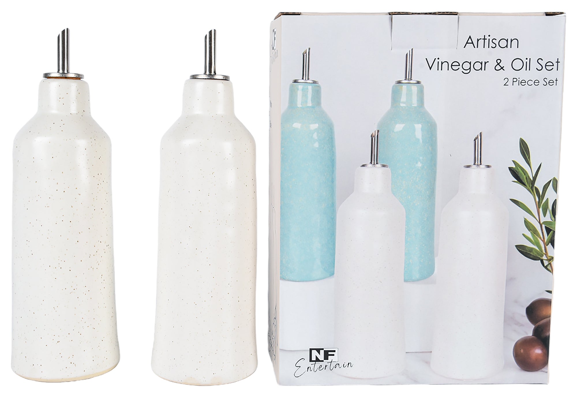 Oil & Vinegar Set Speckle White