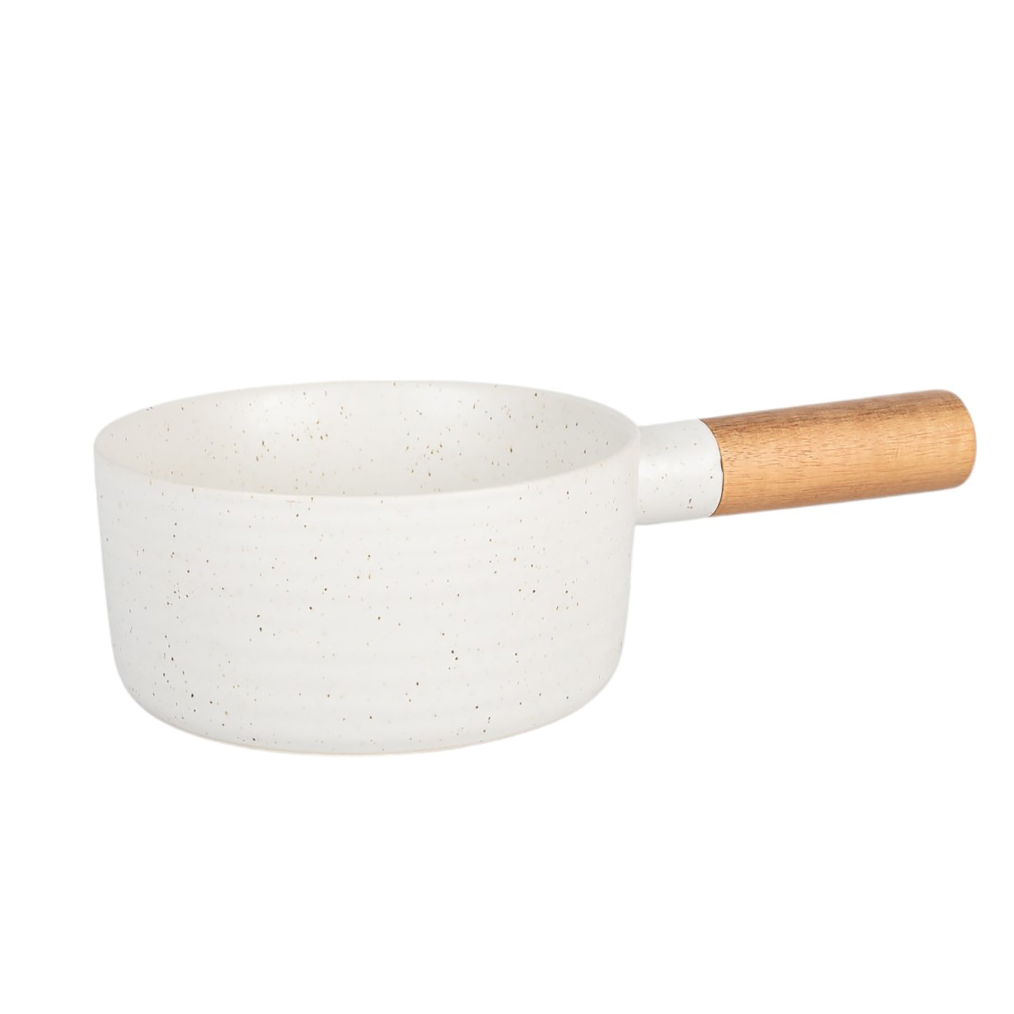Ceramic Handled Bowl Speckled White