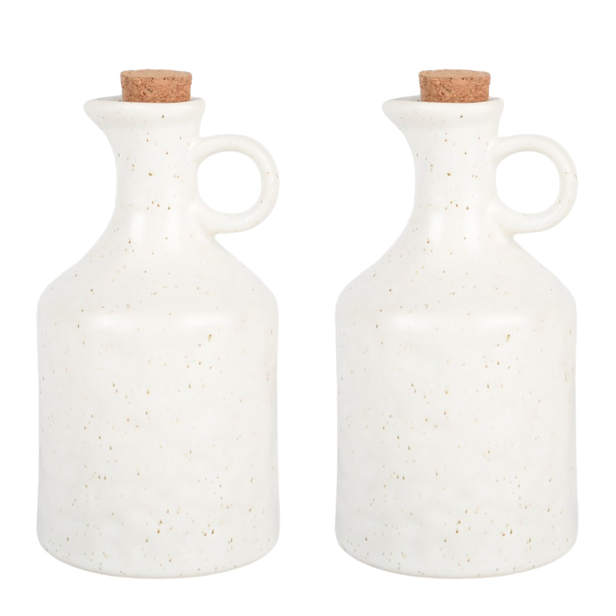 Set of 2 Oil Vessel Matte White