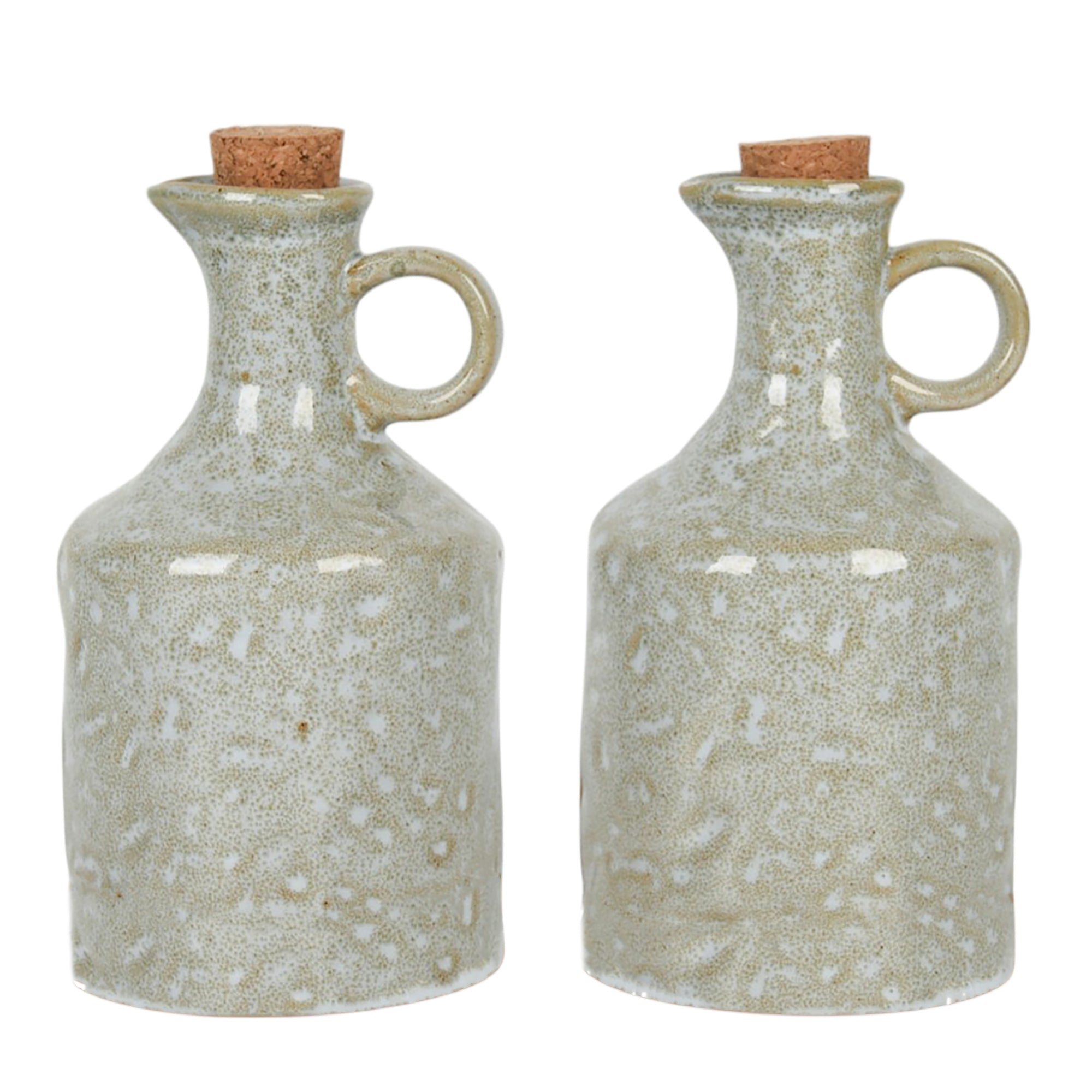 Set of 2 Oil Vessel Rec Green