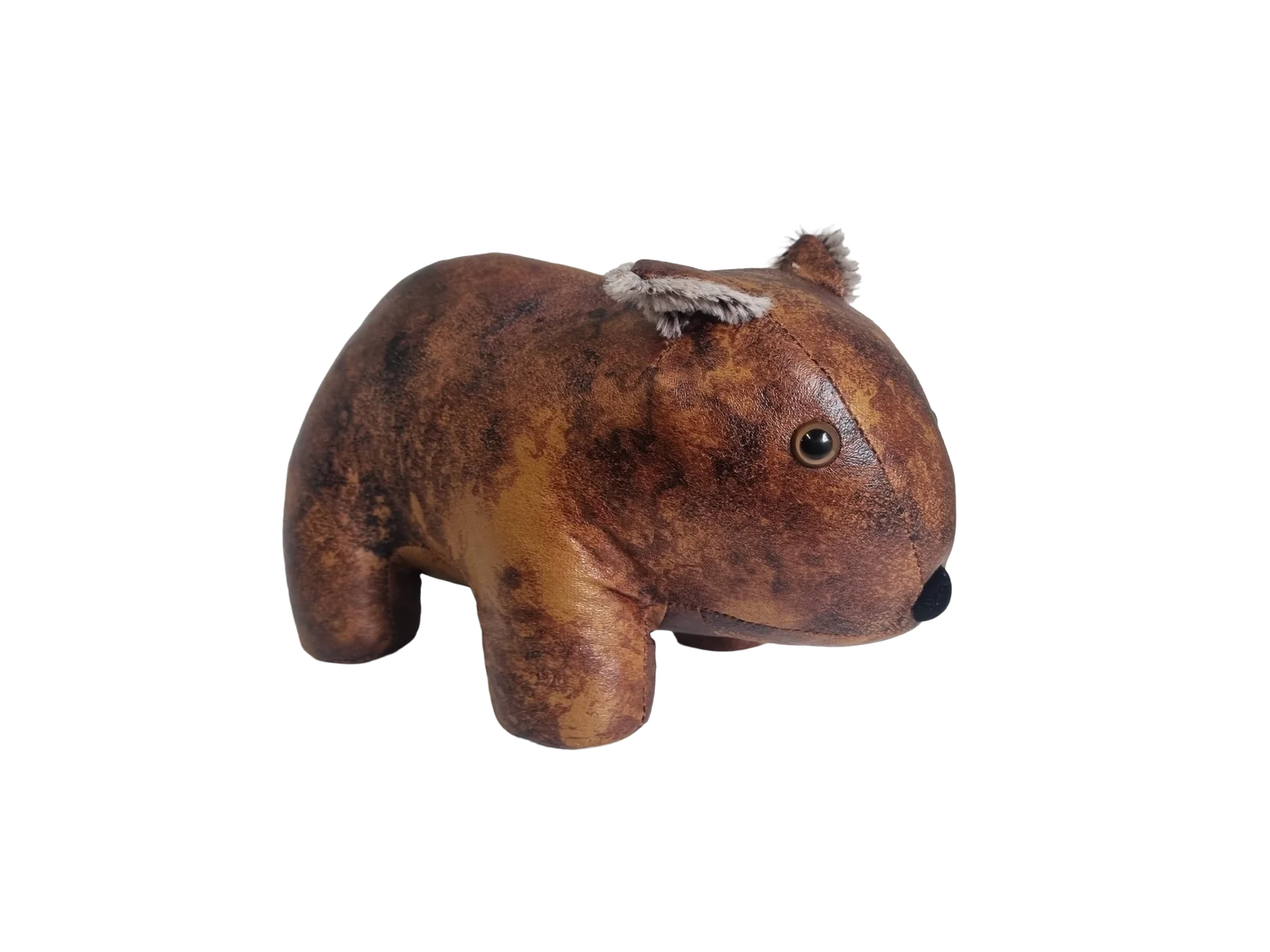 Wally The Wombat | Leather Doorstop