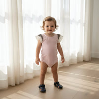 Baby Girls Knit Romper | Pink Stripe
