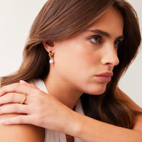 Ms Perla Yellow Gold Earring