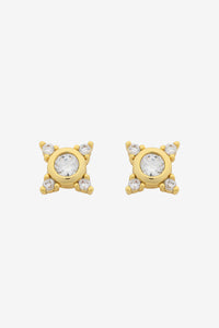 Lauren Soft Gold Clear Stud