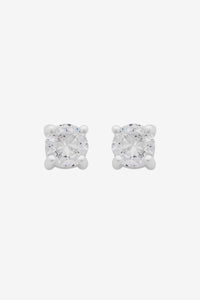 Sylvie Silver CZ Stud