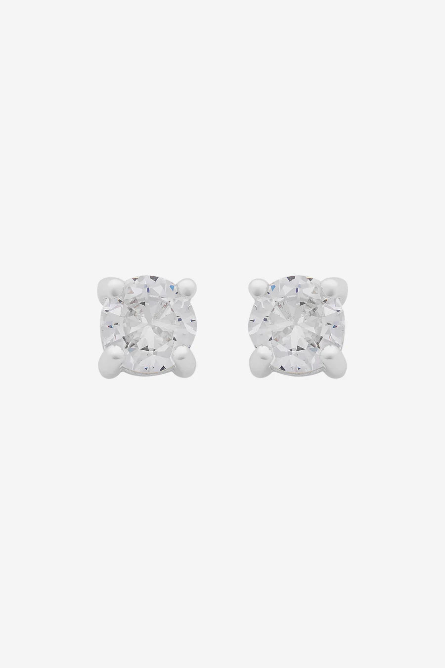 Sylvie Silver CZ Stud