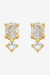 Nico Gold Clear CZ Stud