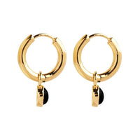 Heavenly Onyx Earring | Yellow Gold
