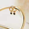 Heavenly Onyx Earring | Yellow Gold