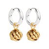 Nest Huggie Earring | Silver/Yellow Gold