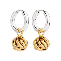 Nest Huggie Earring | Silver/Yellow Gold