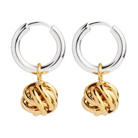 Nest Huggie Earring | Silver/Yellow Gold