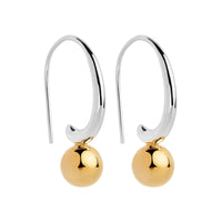 Fern Silver/Yellow Gold Earring