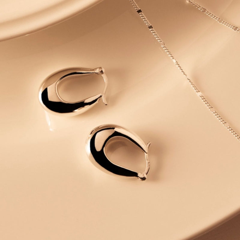 Cloudland Silver Hoop Earring
