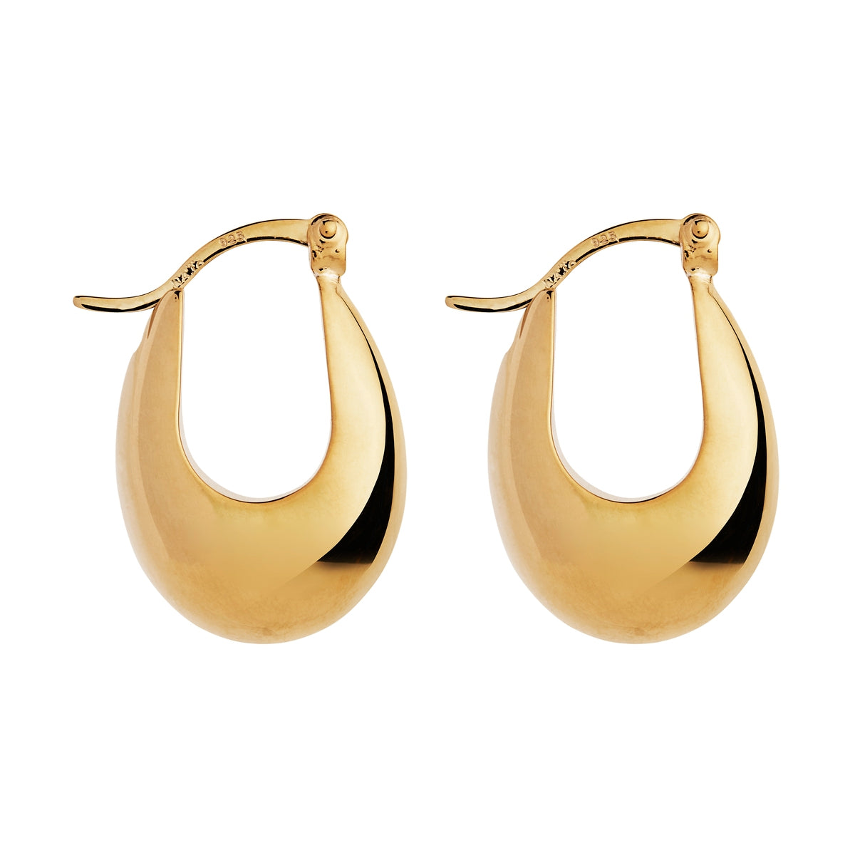 Cloudland Yellow Gold Hoop Earring