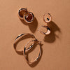 Cocoon Rose Gold Hoop Earring