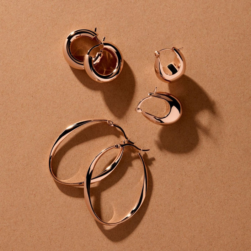 Cocoon Rose Gold Hoop Earring