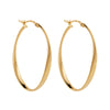 Cinta Large Yellow Gold Hoop Earring