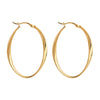 Cinta Large Yellow Gold Hoop Earring