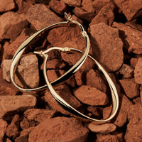 Cinta Large Yellow Gold Hoop Earring