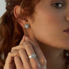 Forget-Me-Not Yellow Gold Stud Earring