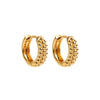 Chia Yellow Gold Huggie Earring